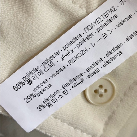 Zara Cream Pleated Trousers High Waist XS - Picture 8 of 14